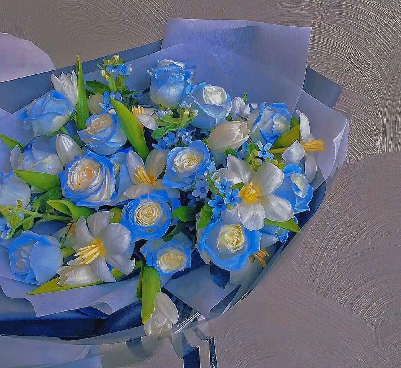 蓝玫瑰背景图 "真正的蓝玫瑰只在月光下绽放"