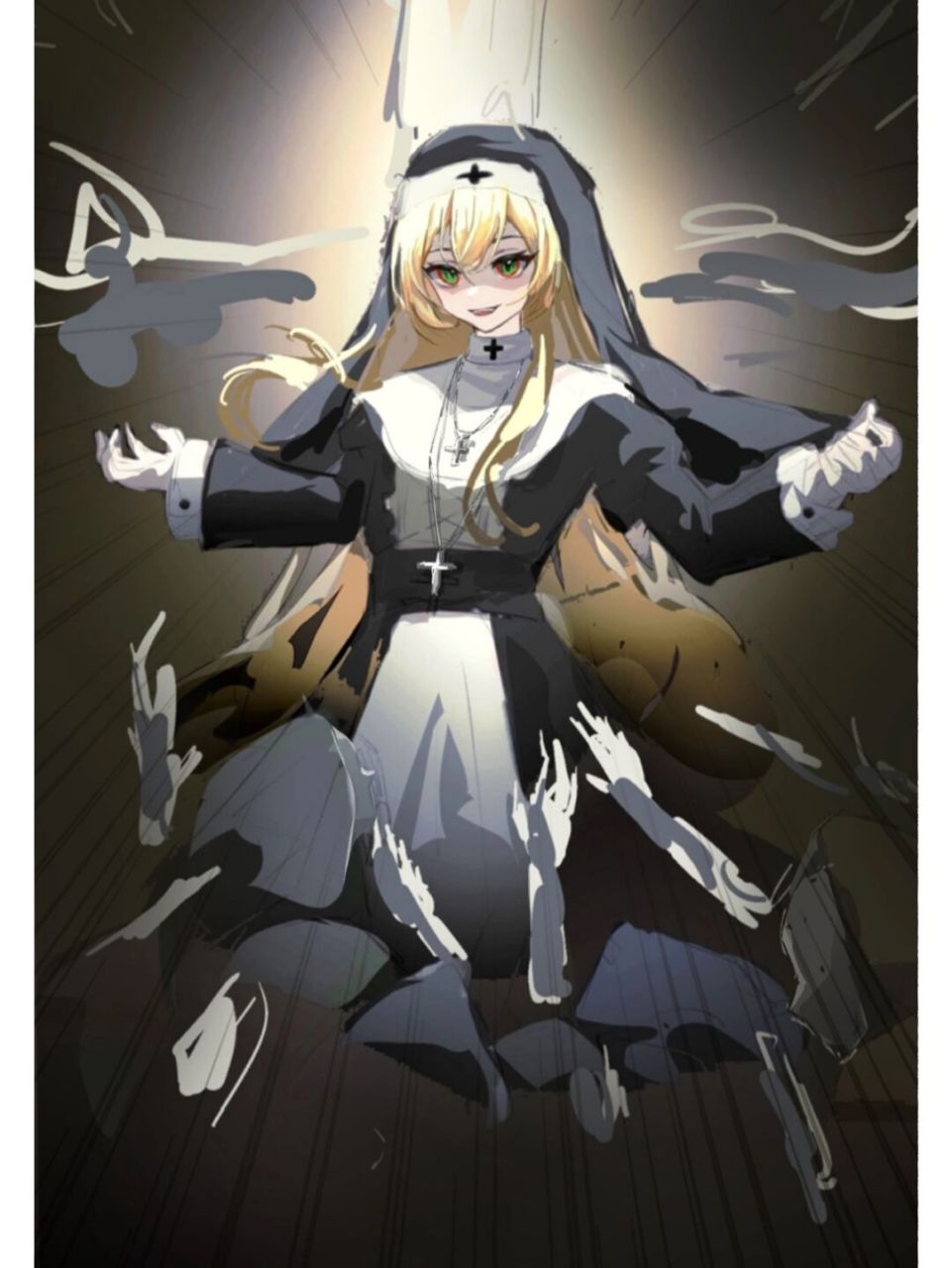 "愿主保佑你下地狱" 修女菲比 摸鱼草图 喜欢的老师帮我修改过