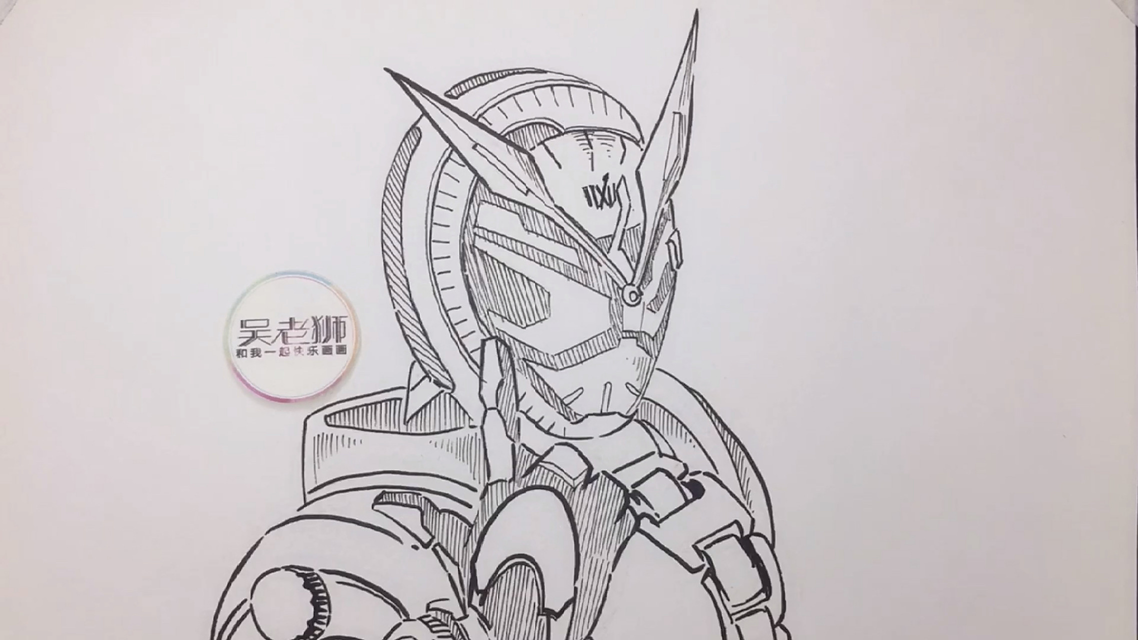 假面骑士骑士系列人物简笔线描