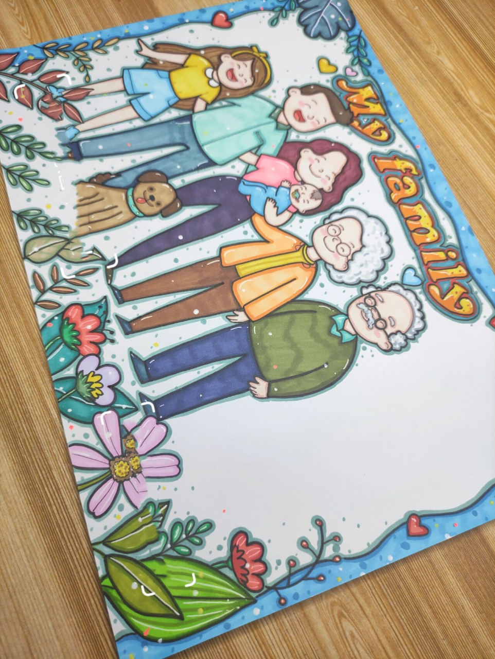 [my family]我的家人英文手抄报237模版 my family介绍我的家人英语手