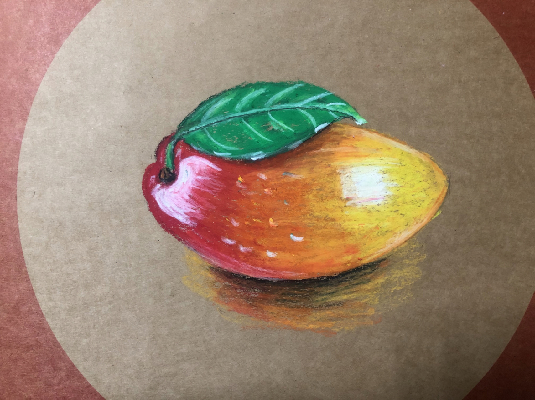 油画棒写生 芒果 适合7岁以上的宝贝们奥