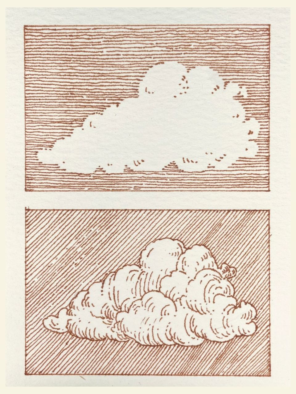 钢笔速写|7815云朵的画法及各种线条表达 03996996"云"