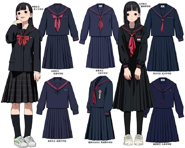 日制水手服一般分为以下几种类型: ●	札幌襟:领子有弧度,开得最短,没