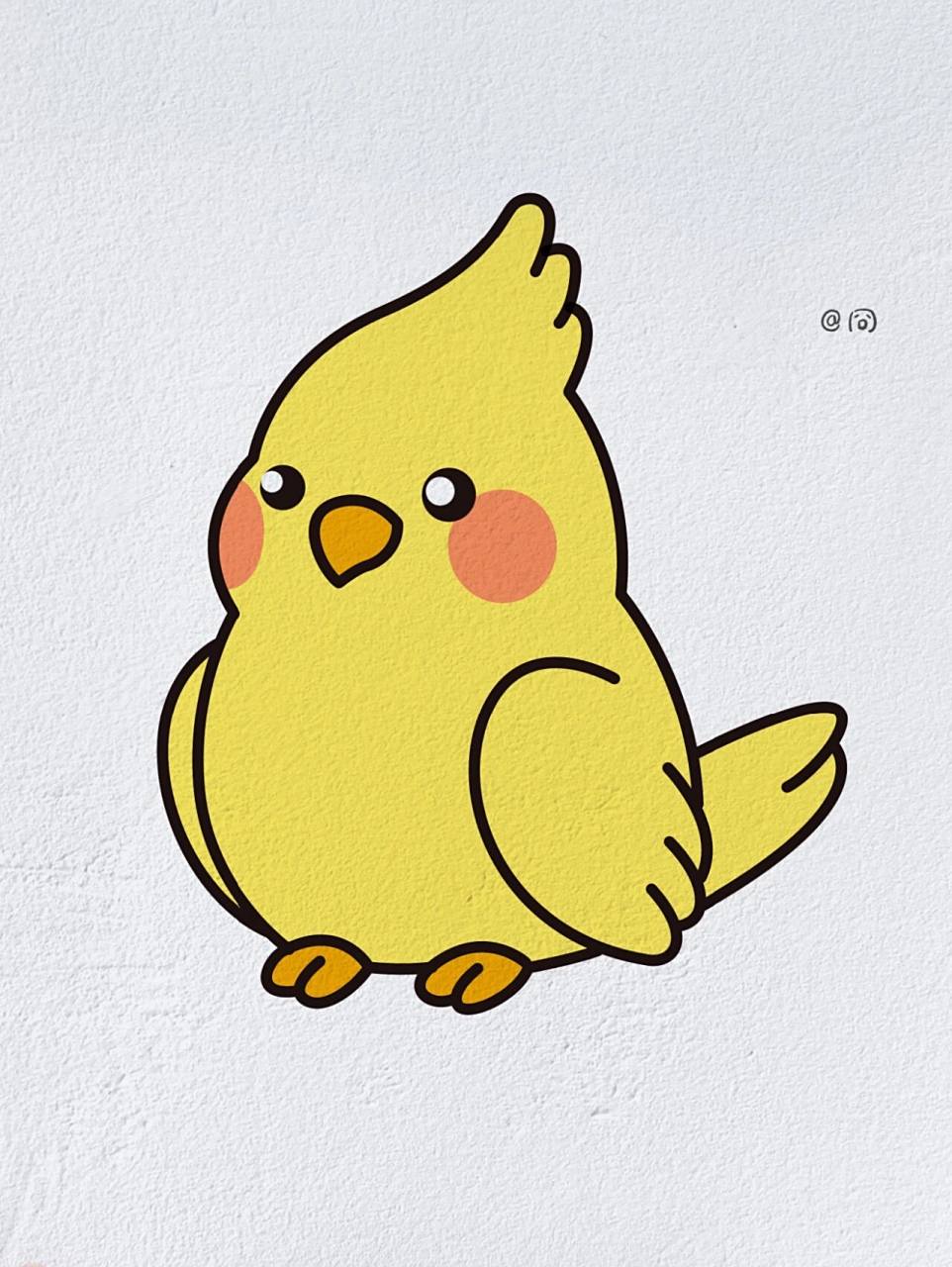 动物简笔画之可爱的鹦鹉(内附过程图)