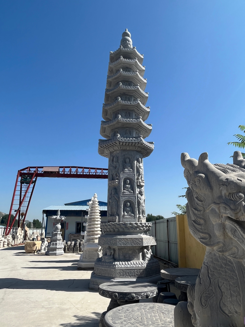 石雕石塔佛塔舍利塔文昌塔青石石塔大型寺庙大理石塔景区园林摆放石雕