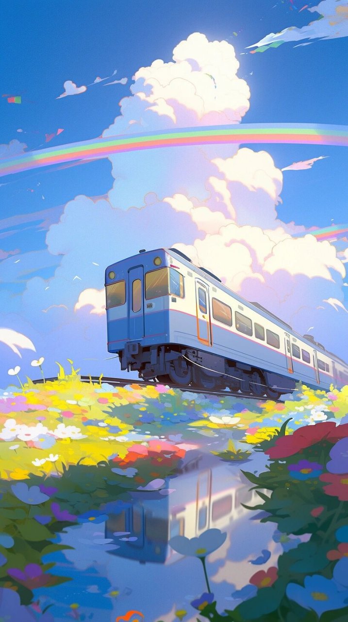 滴滴滴～宫崎骏动漫风小火车壁纸来咯 哐咚～哐咚～哐咚