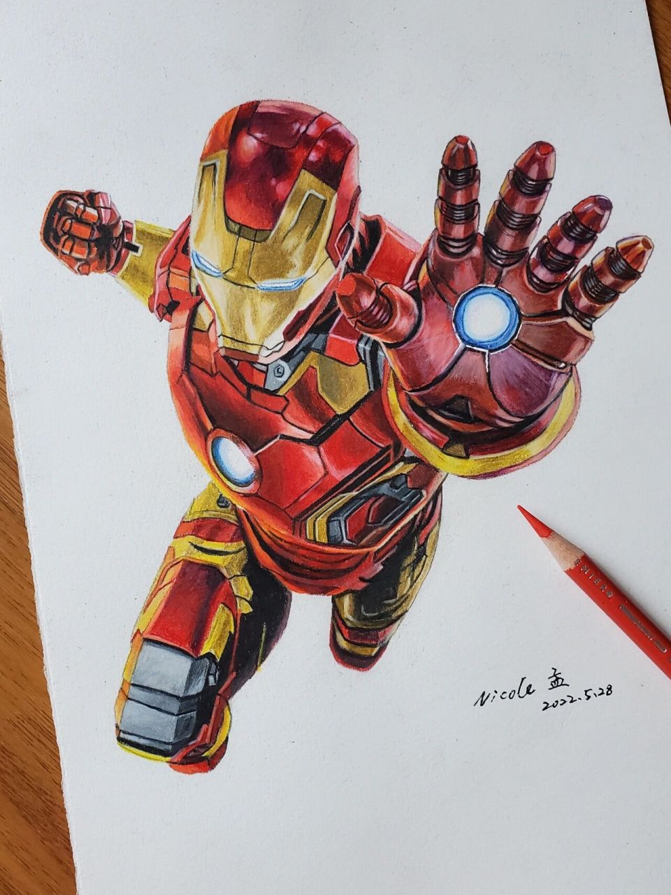 彩铅～钢铁侠 给我一身战衣!