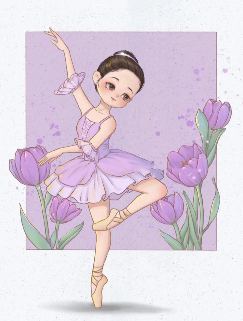 Q版小女孩芭蕾舞图片