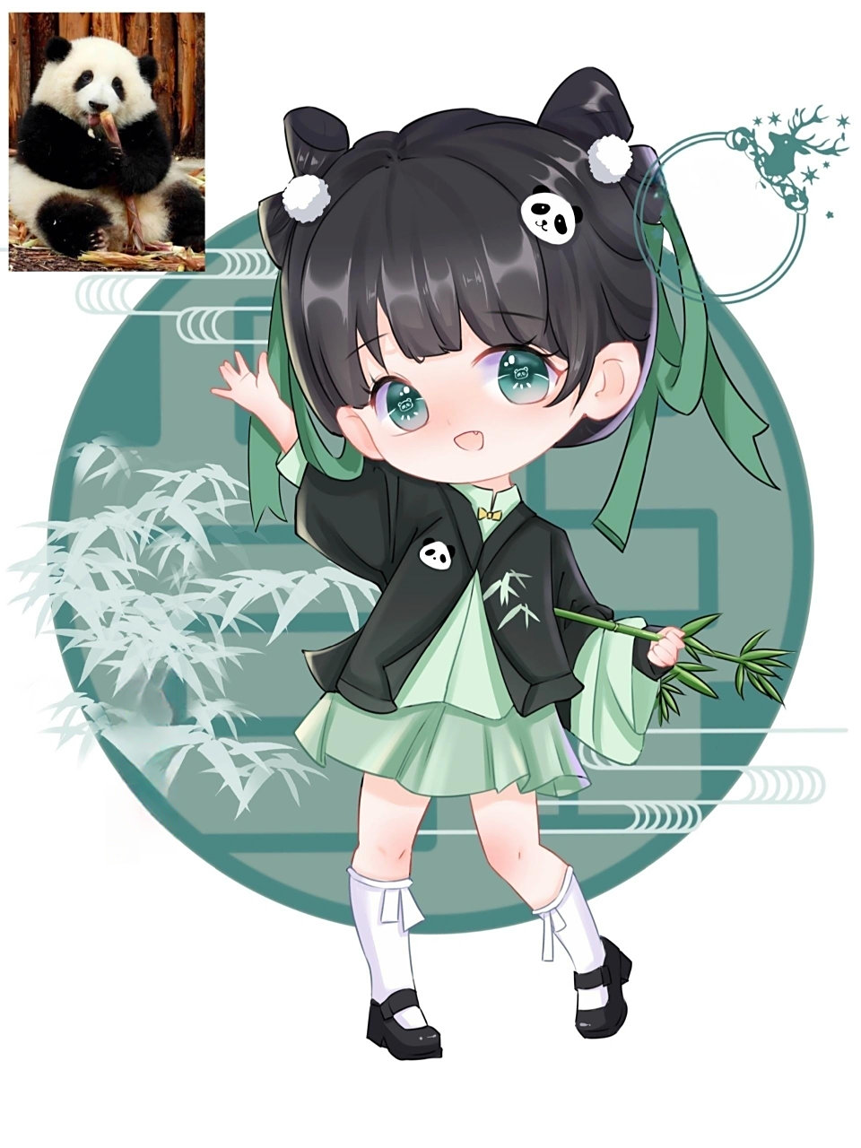 熊猫拟人之花花 今天是我们的女明星花花…emm…也是果赖小宝贝 另有