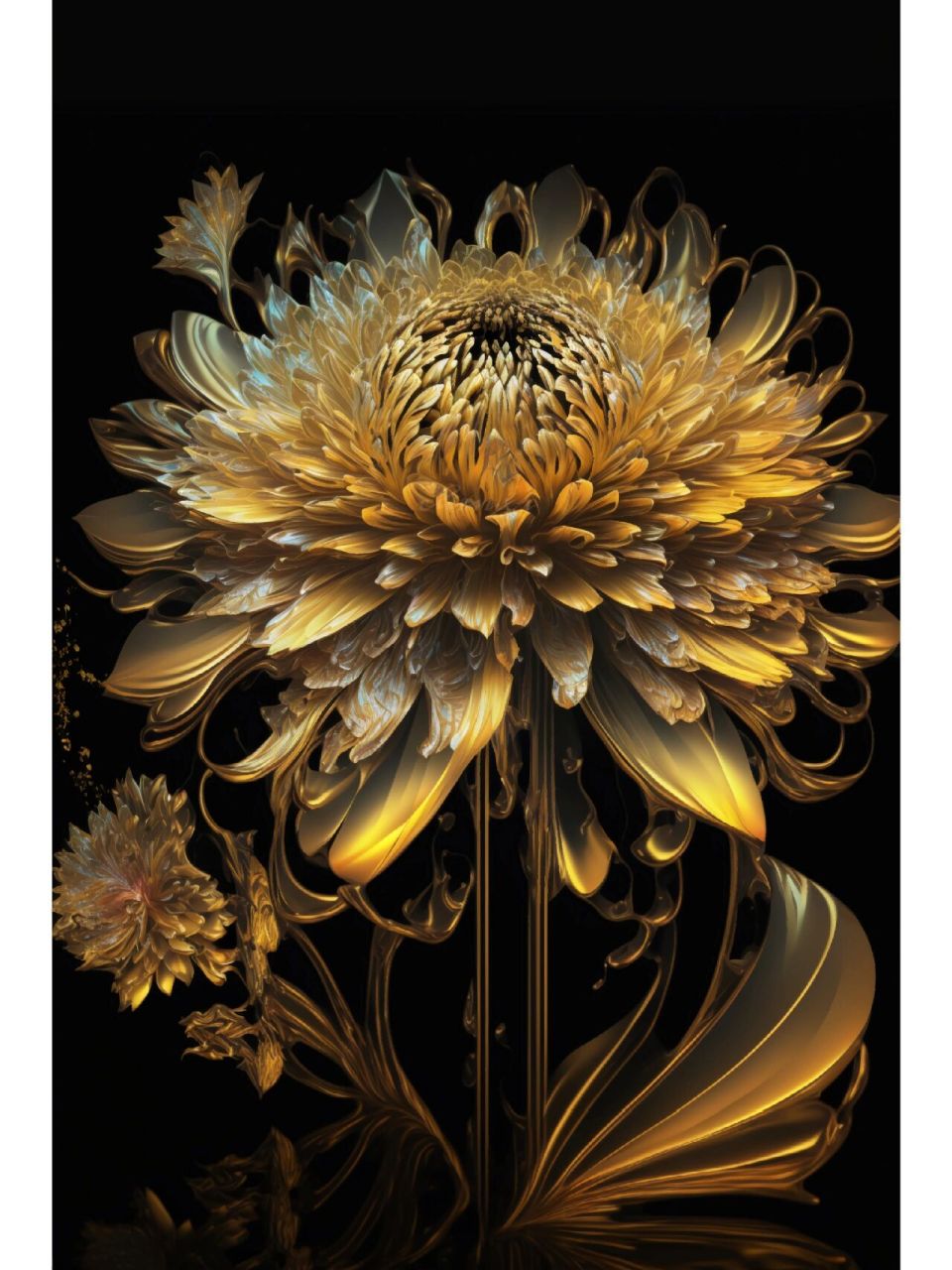 奇茸通天菊 有一种菊花,叫奇茸通天菊   :它的花语是,阳刚霸气,金色