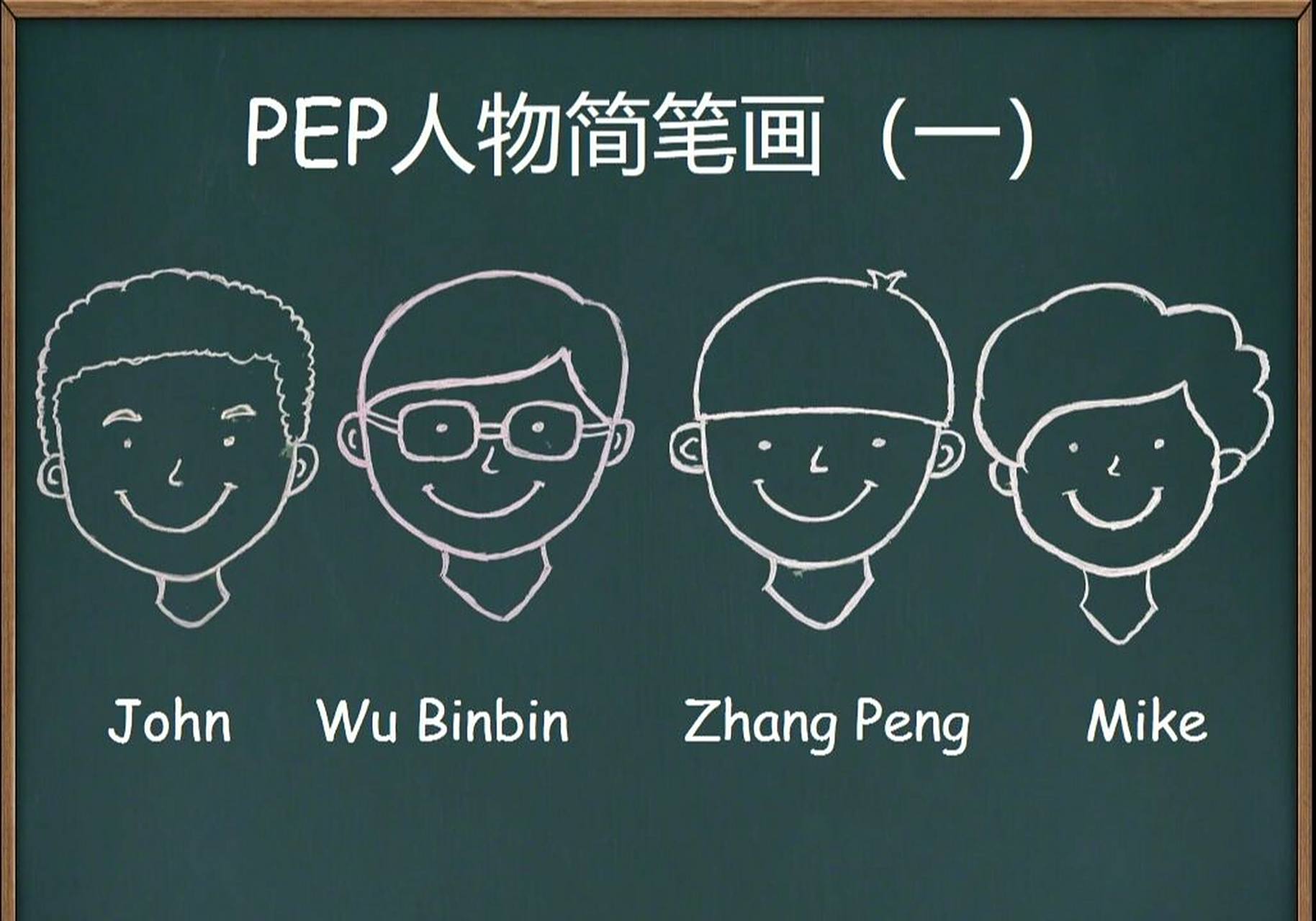 简笔画|pep英语主要人物(一) 今天分享的是人物简笔画画 有了人物 就