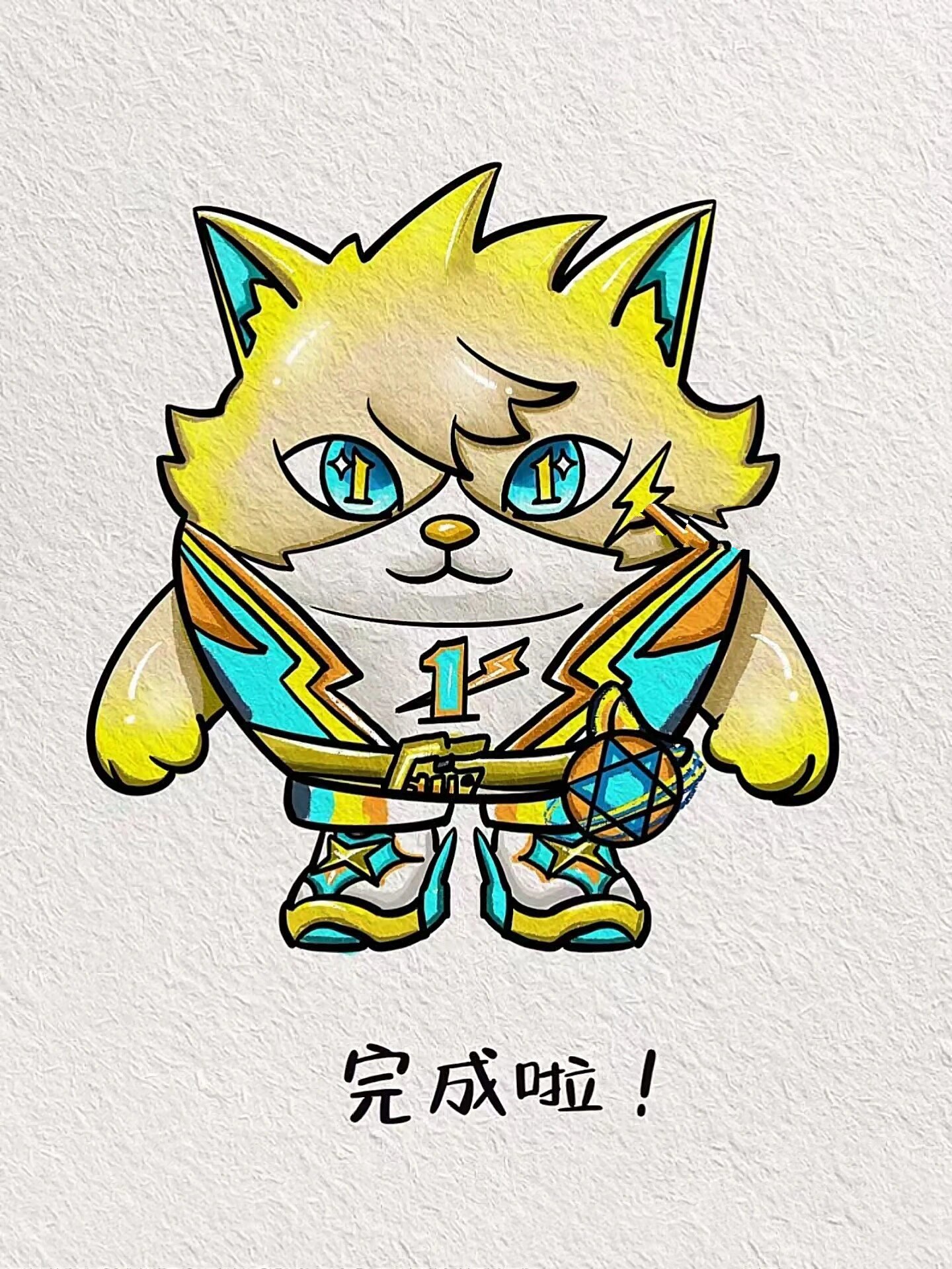 闪电阿存简笔画