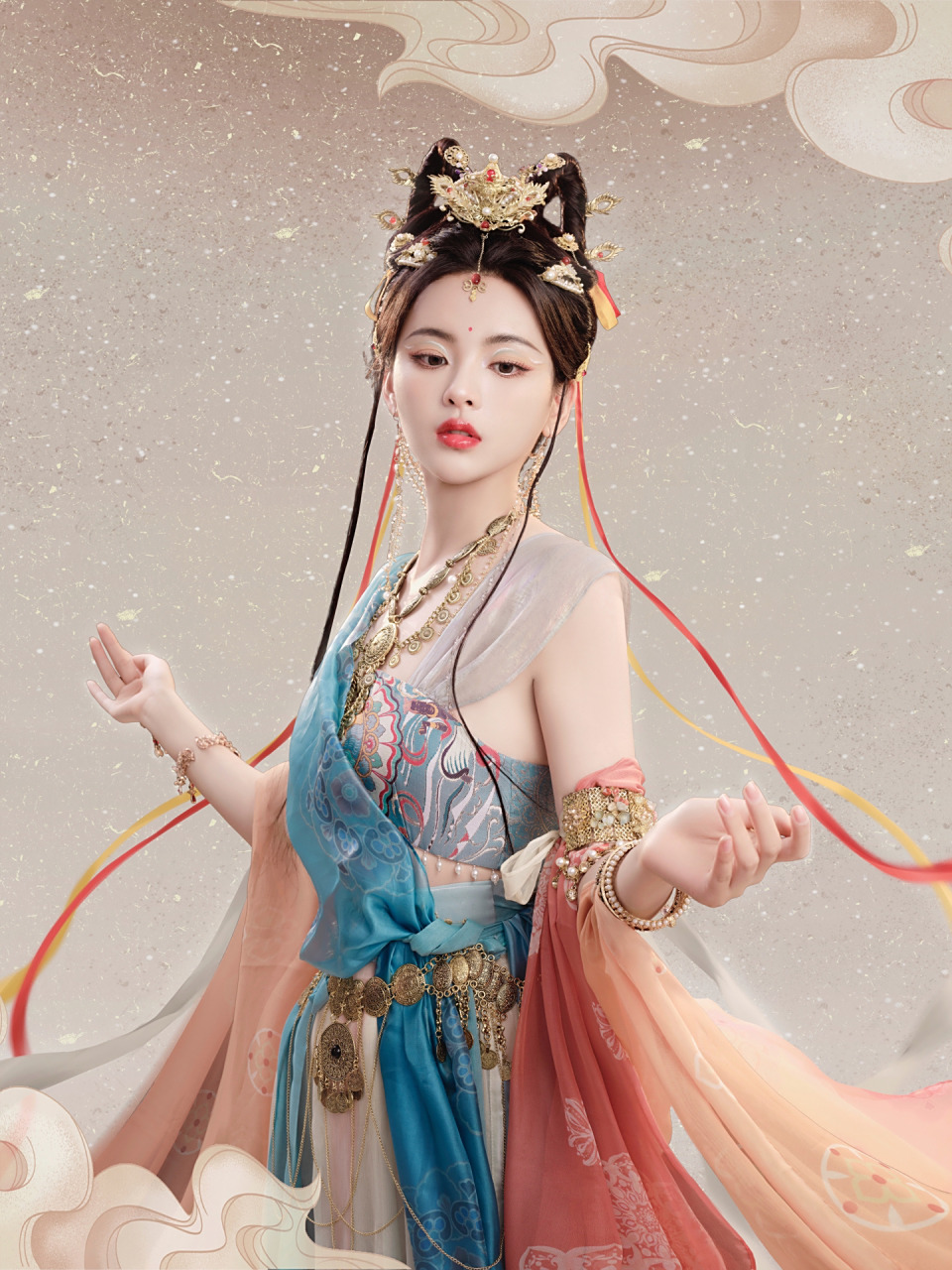 杨超越|敦煌飞天神女造型