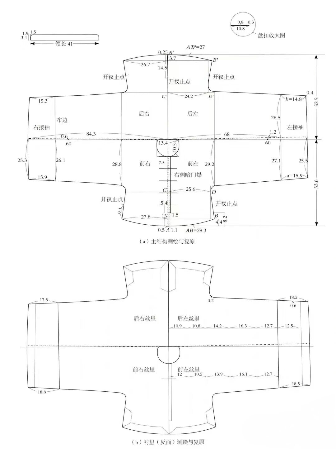 汉服系列版型结构设计裁剪分享!  汉服系列版型结构设计裁剪分享!