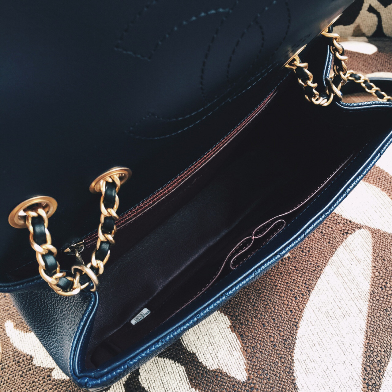 chanel 2016款复古菱格纹背包.