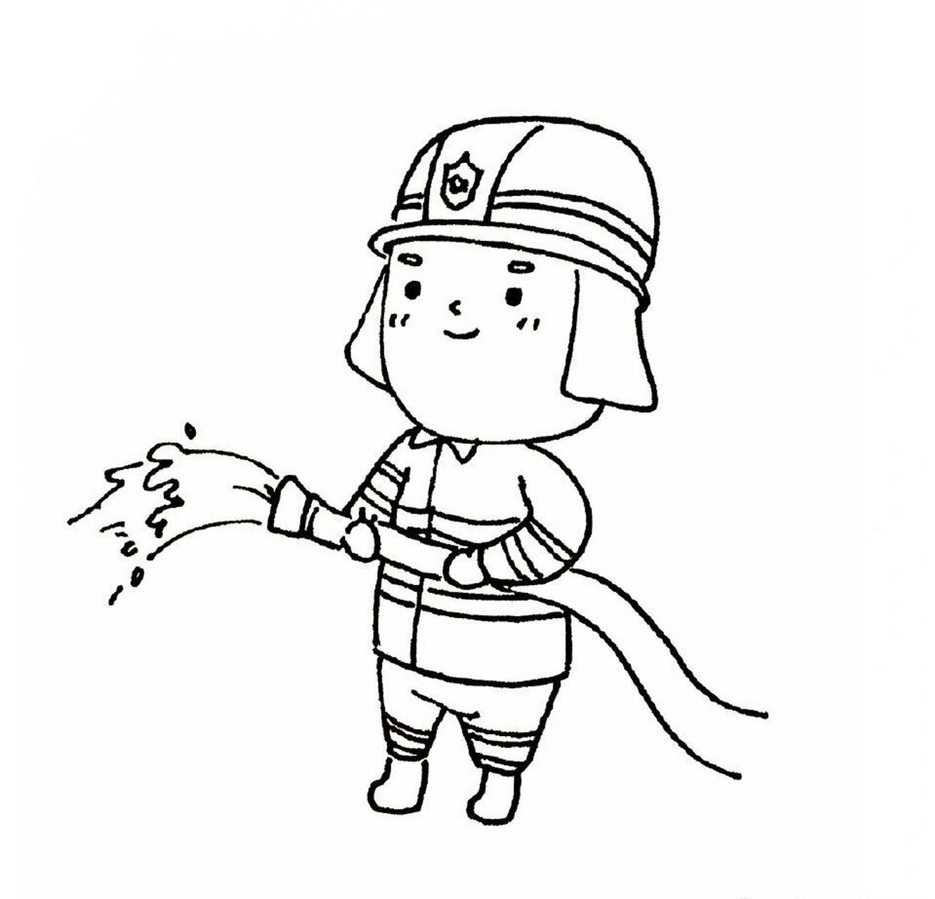 手绘简笔画军人