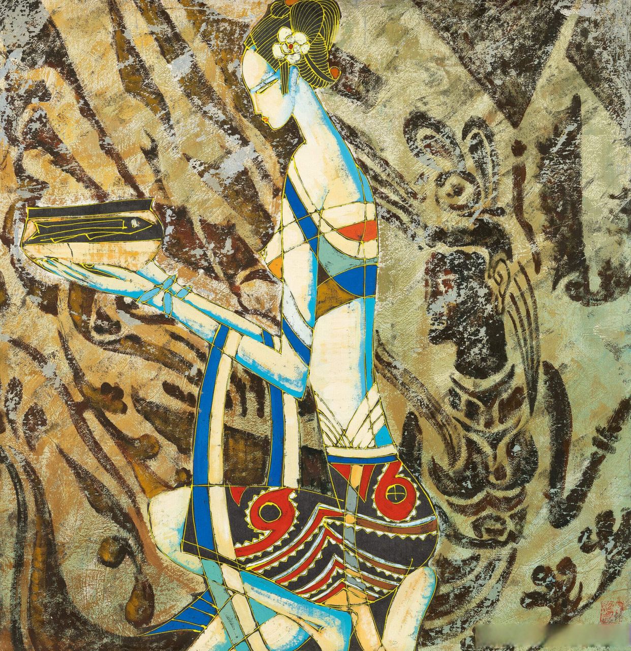 画家丁绍光人物画