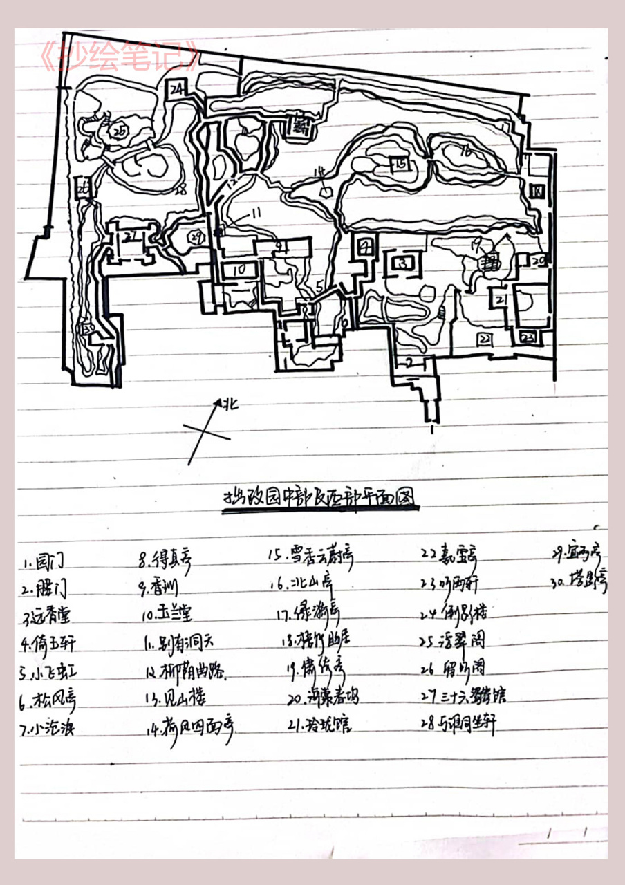 344风景园林基础冲刺背诵-拙政园   拙政园是中国,江南,苏州四大名园