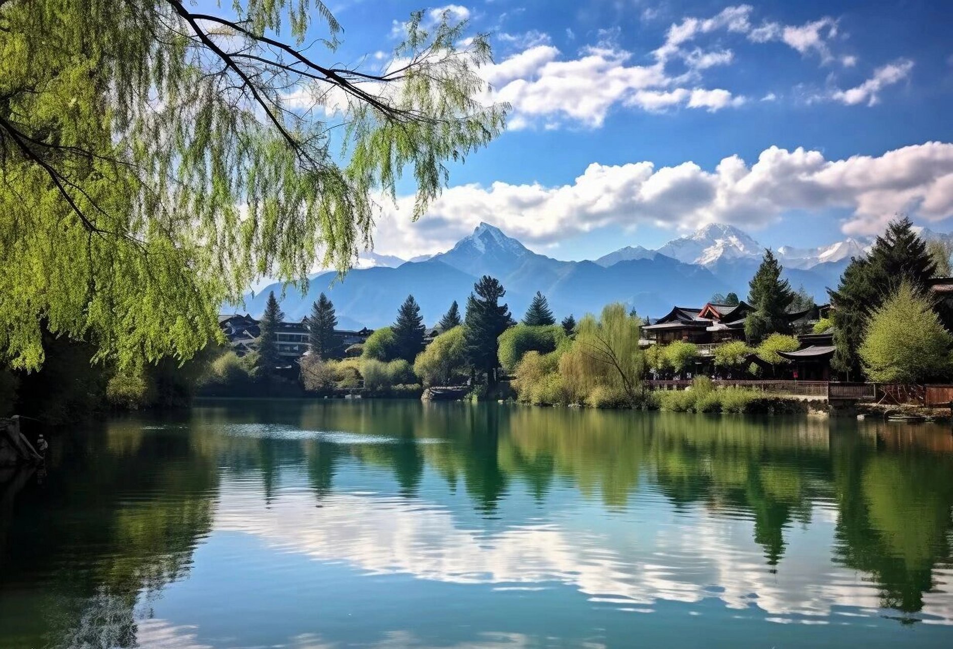 国家最适合旅游的地方——丽江程海 丽江程海,位于云南省丽江市区以南