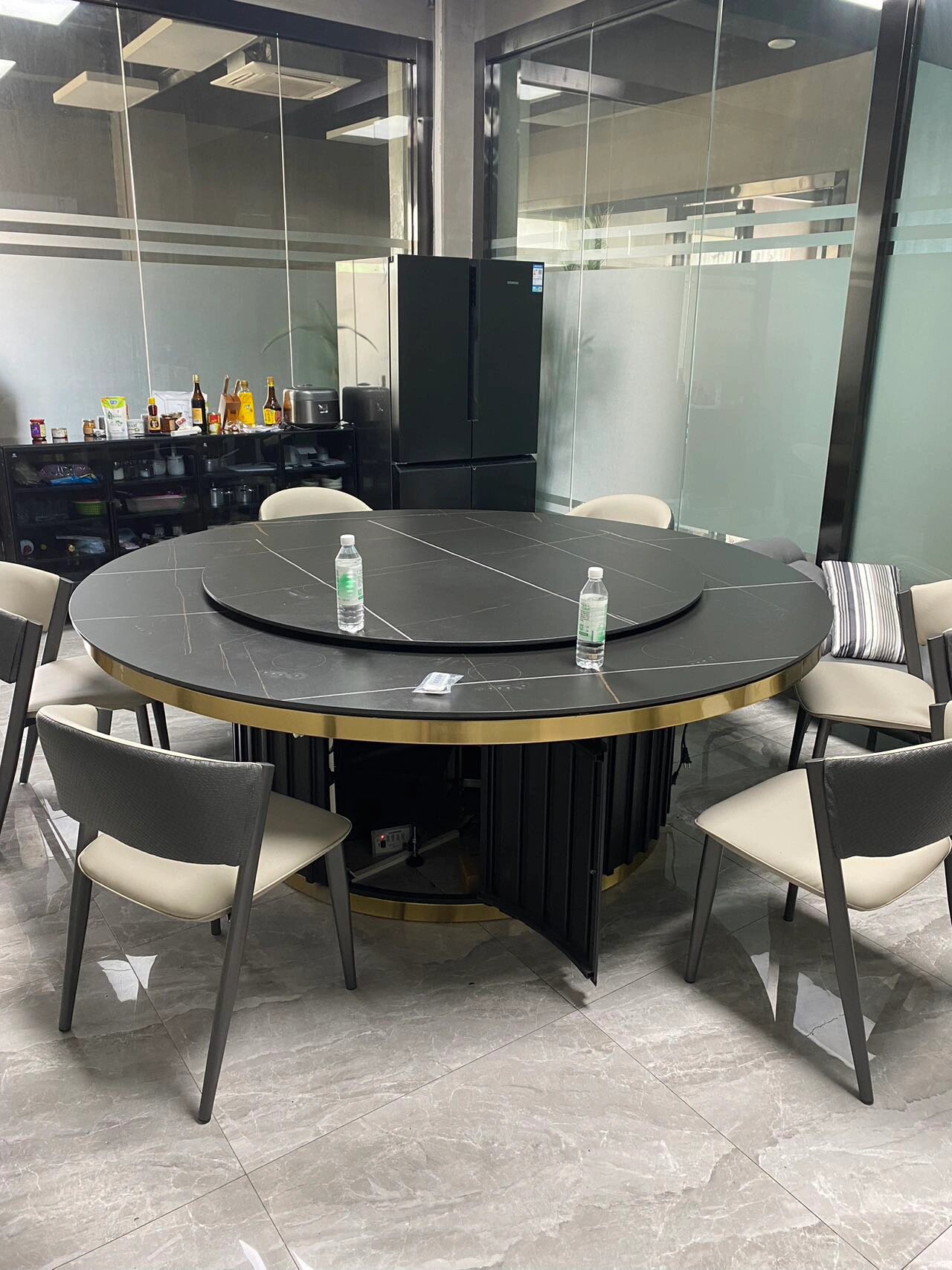 家用酒店别墅会所饭店火锅店岩板电动火锅桌 家用酒店别墅会所饭店