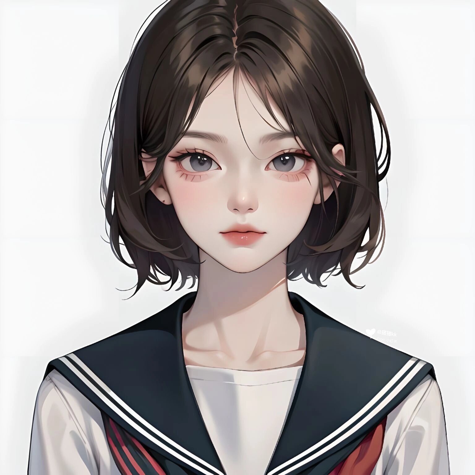 闺蜜头像～短发校服学姐 乖乖女的感觉92