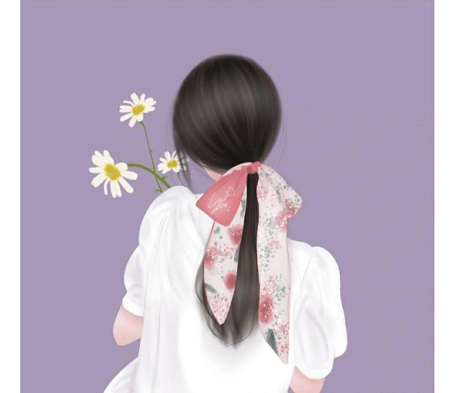 推存女生温柔背影头像