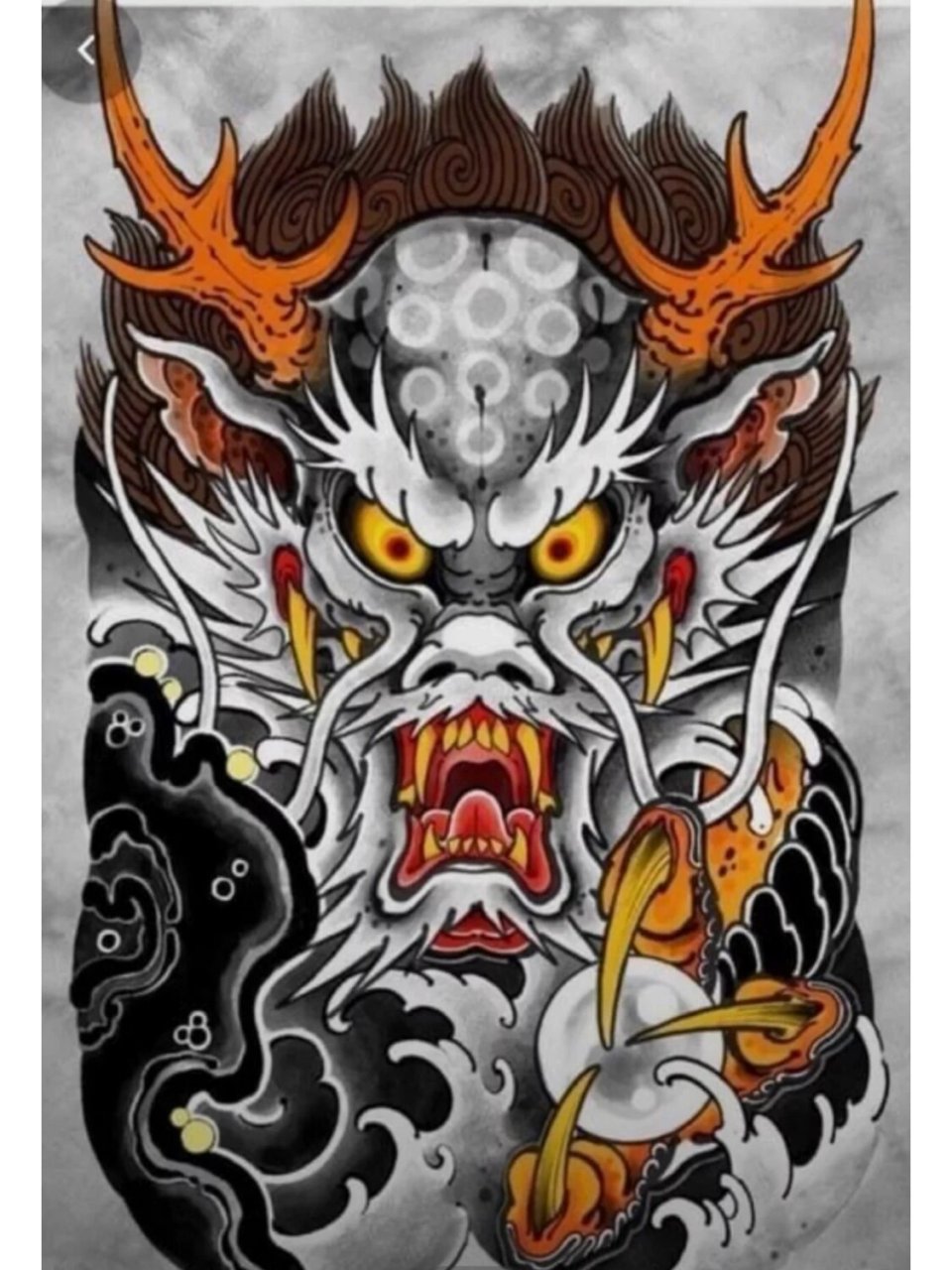 龙头纹身   手稿
