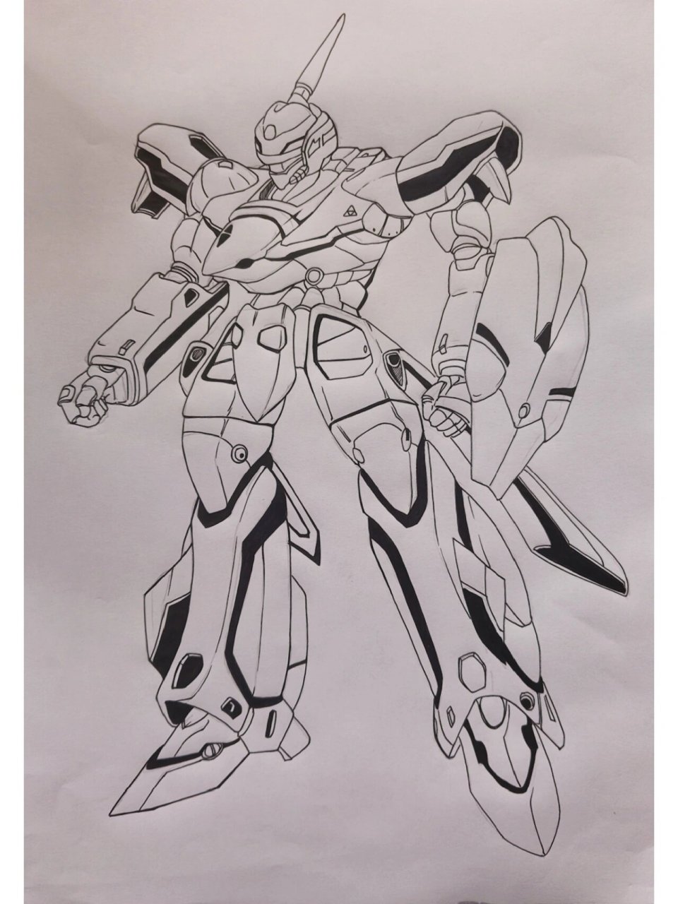 自己改了下颜色#漫画# #手绘临摹# #机甲# #战斗机##太空堡垒# #马克