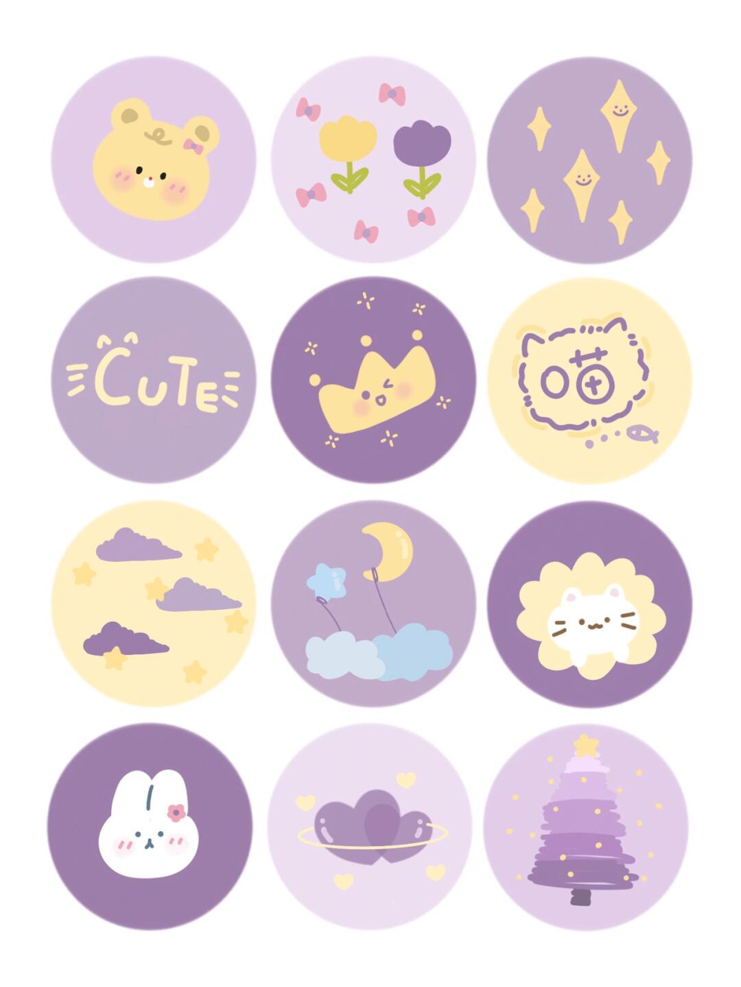 手帐圆标|芋泥啵啵主题的手帐贴纸来啦💜💛