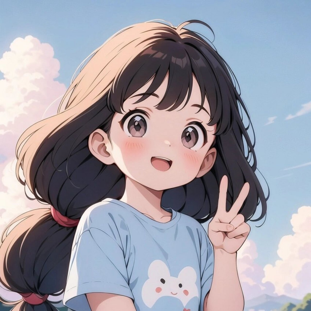 旧漫女生头像|天空是蓝白色的,你也是哦