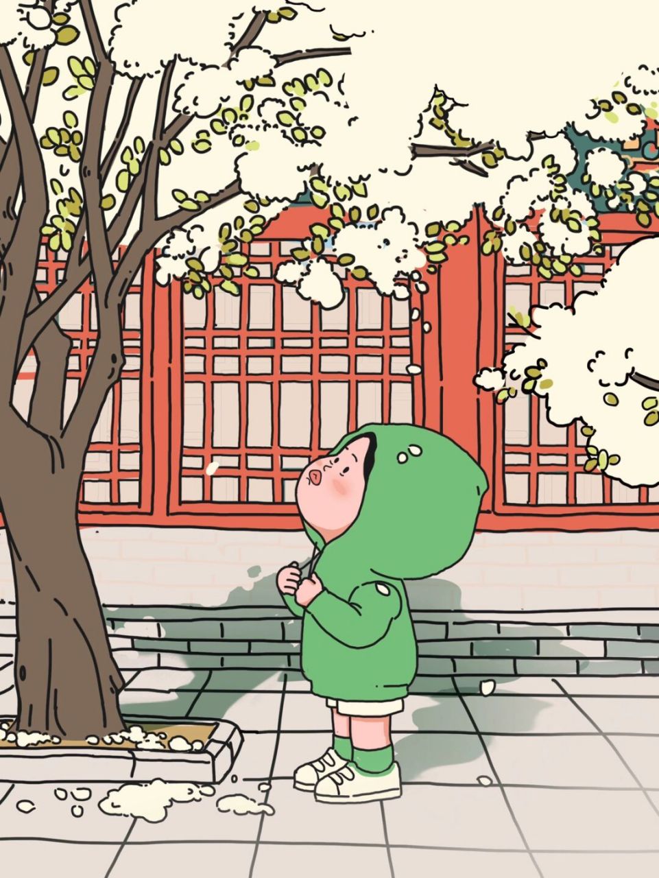 站在树下,抬头看 眼睛被透过花束的阳光晃到的一瞬间 一阵恍惚