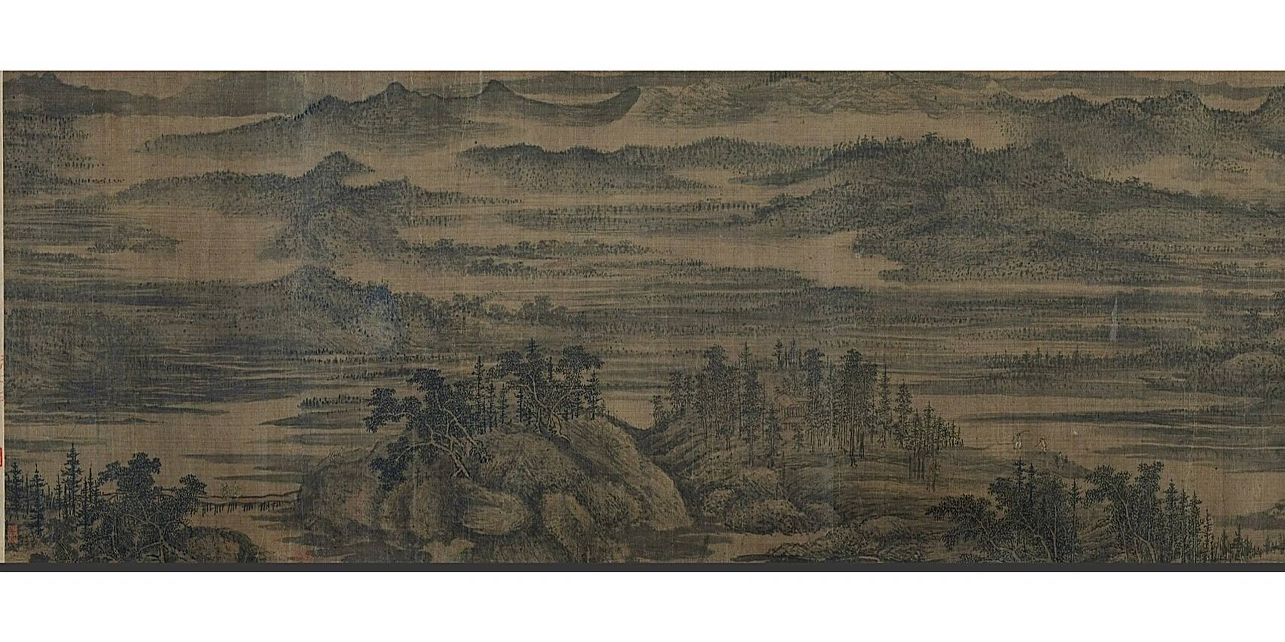 100幅中国名画赏析【30】《夏山图》 画家:董源 创作时间:五代 尺寸