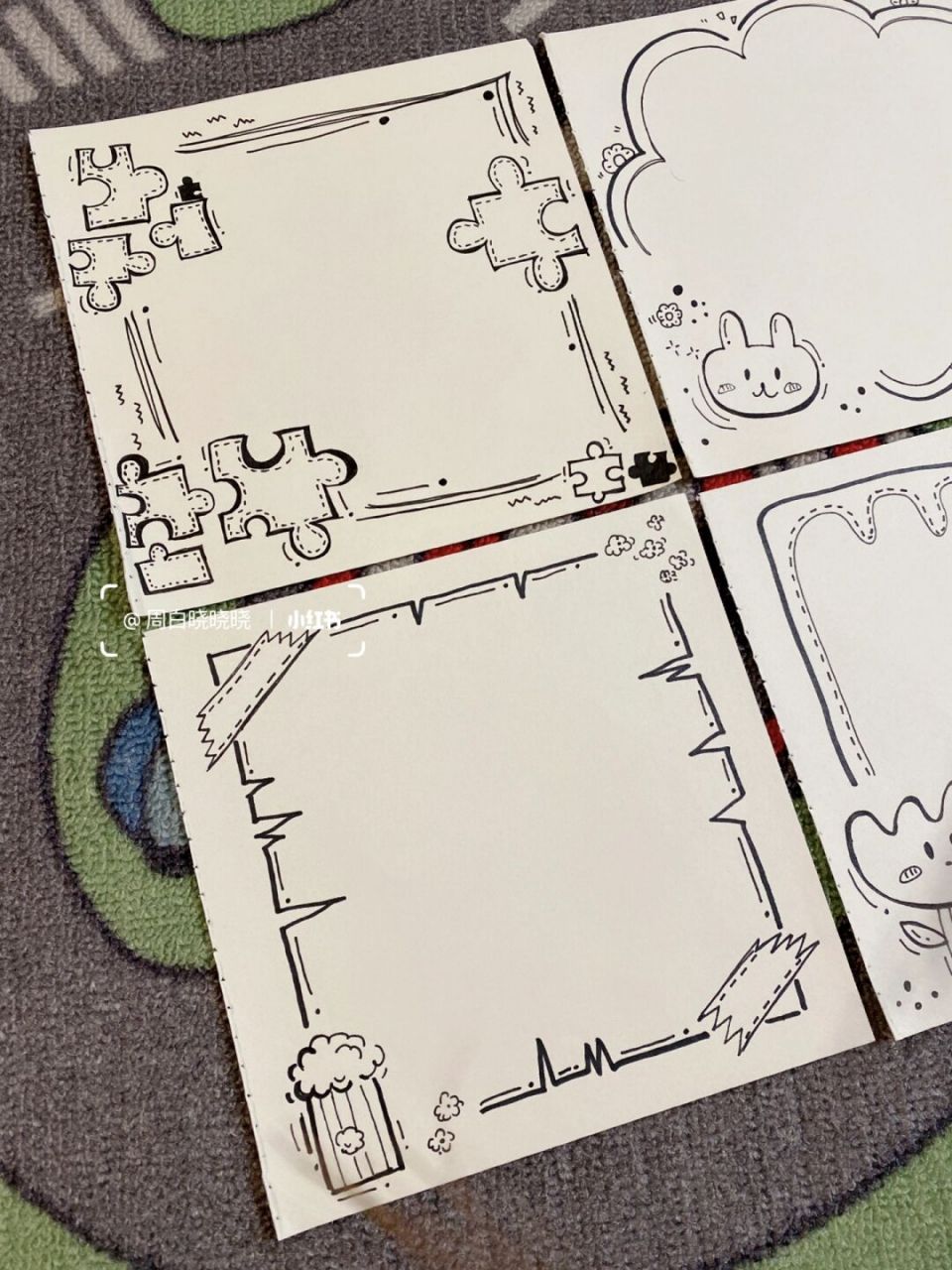 ins风94韩里韩气手绘边框74有手就会快来试试 94为什么喜欢画