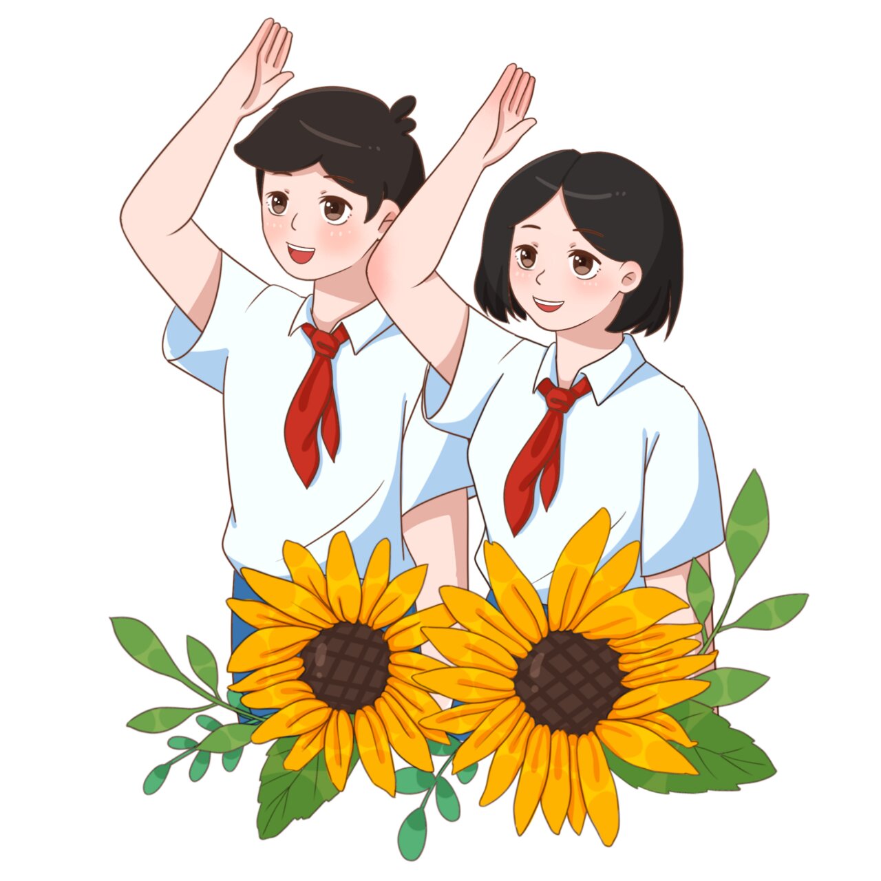 少先队员|卡通|免扣素材