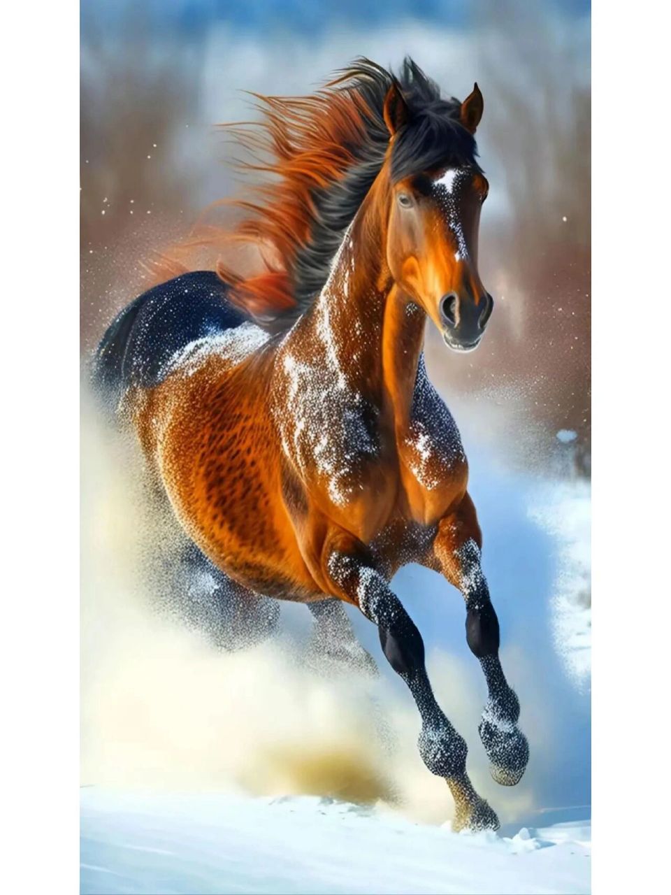 绘画素材 骏马奔驰