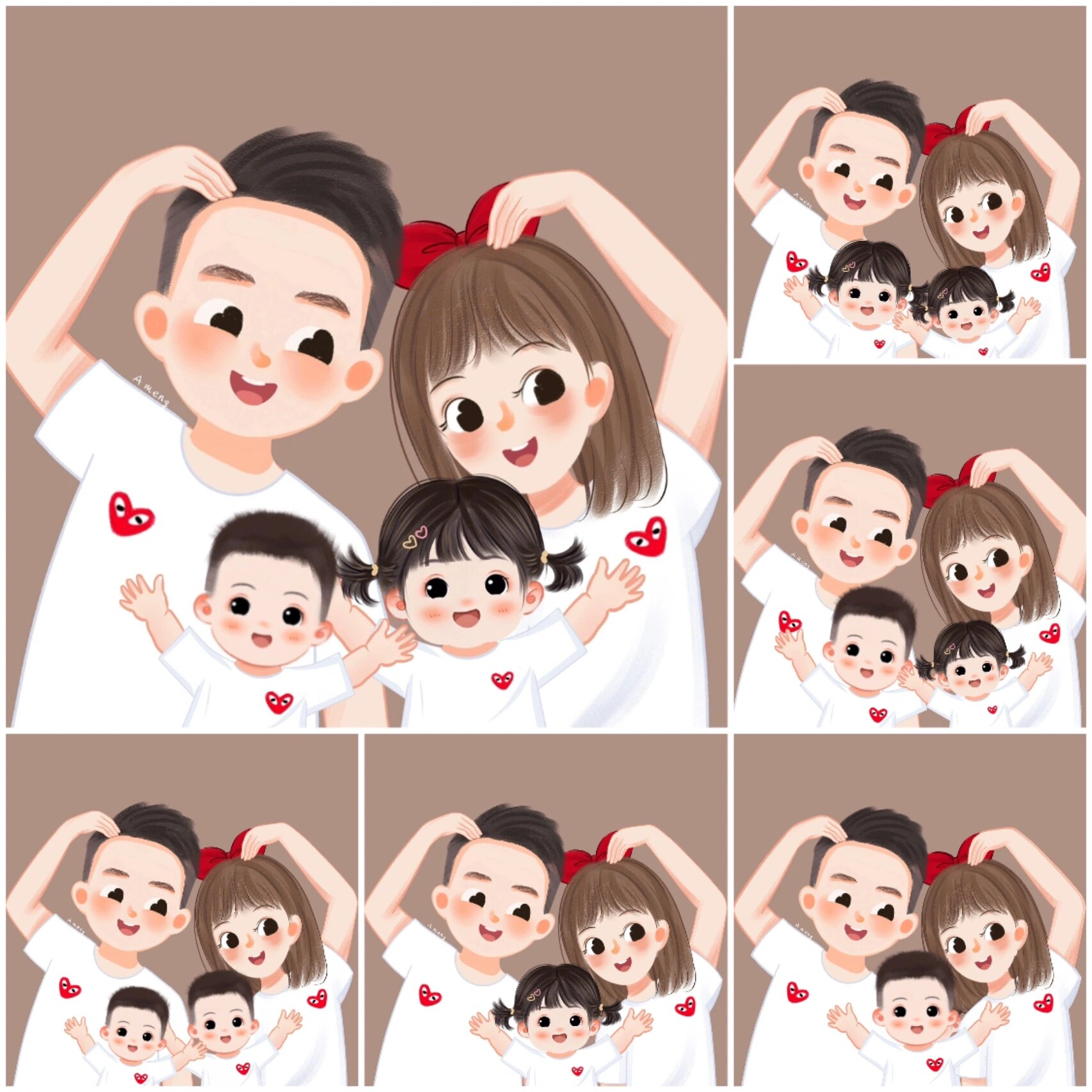 一家三口一家四口亲子头像大集合