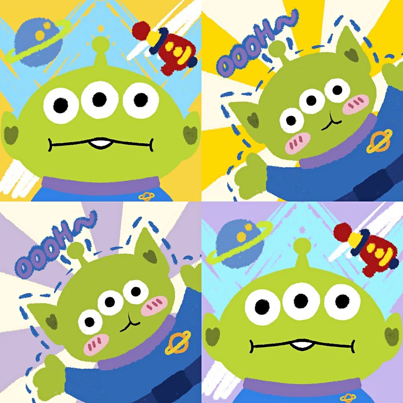 玩具总动员 三眼仔 可爱头像78 今天画了两张三眼仔头像 大家喜欢的