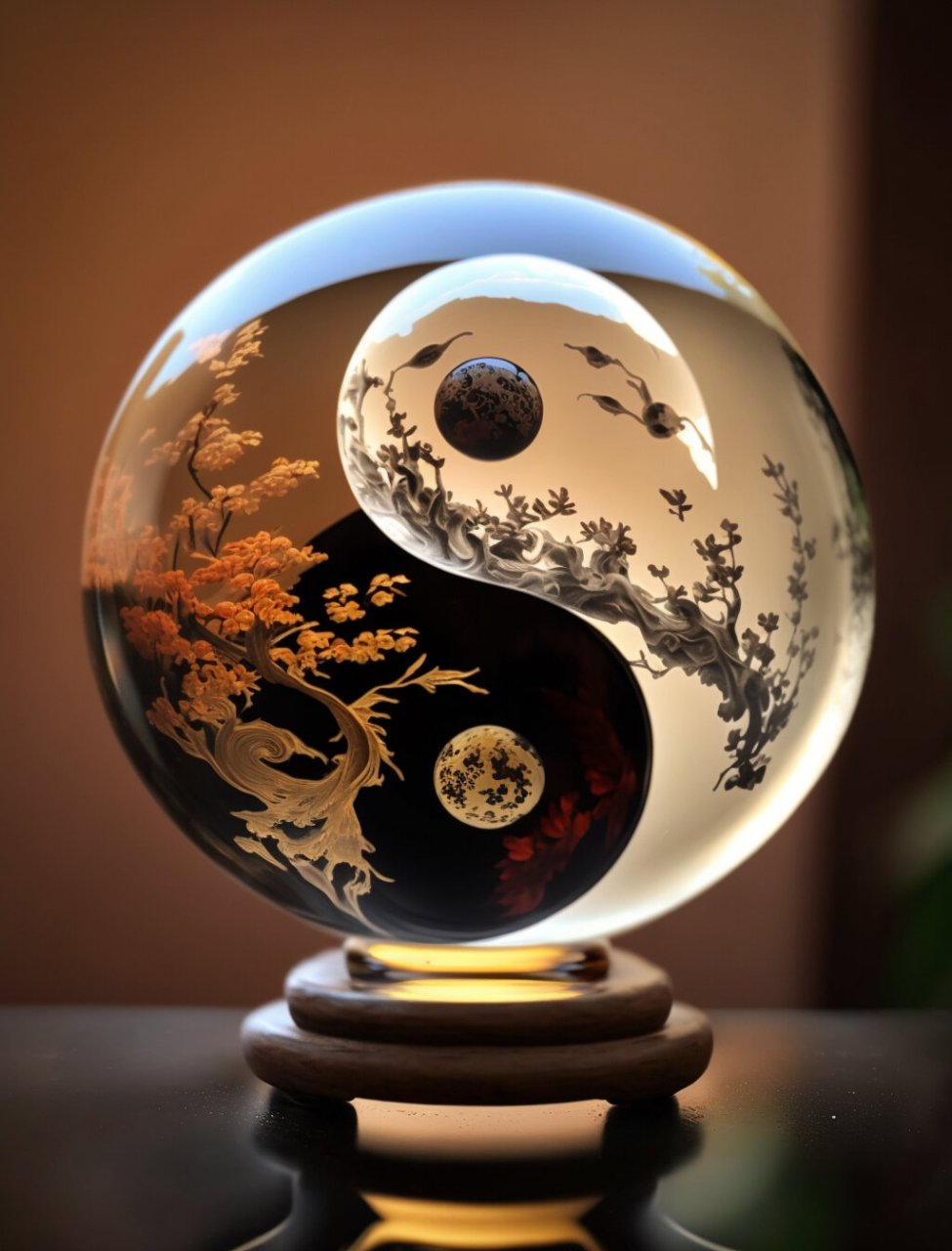 太极|两仪|阴阳|风水|乾坤 ai设计图水晶太极球,融合花语,还有其他