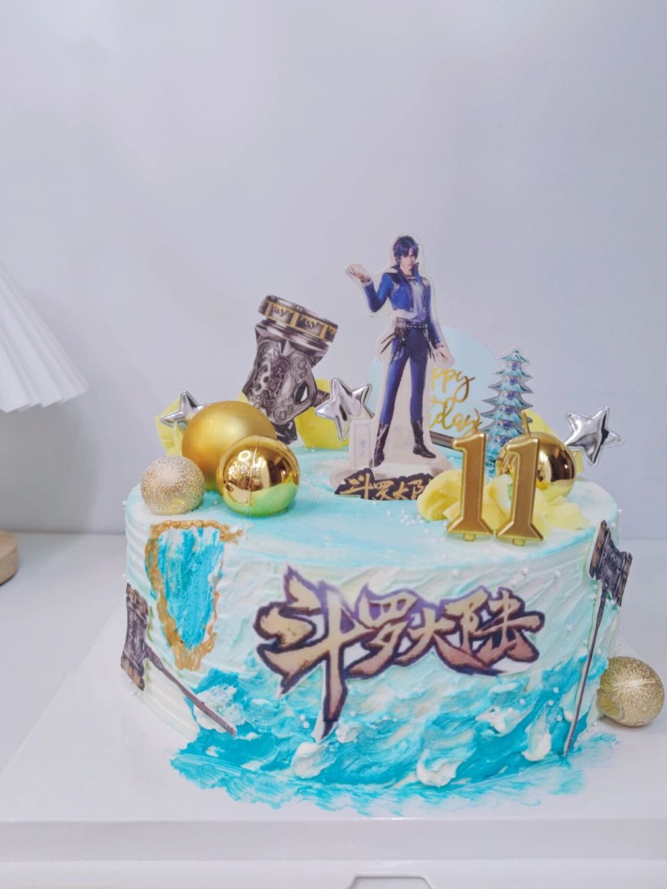 斗罗大陆生日蛋糕两层图片