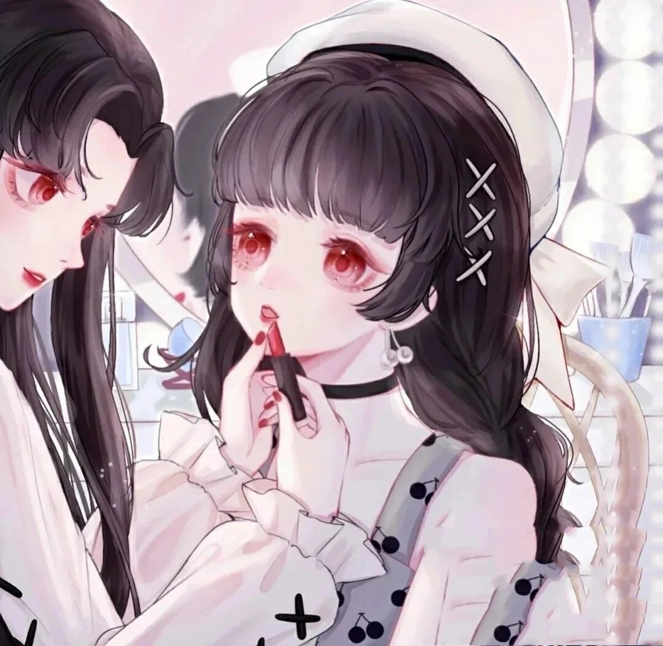 一甜一酷闺蜜头像 还有小舞的哦96