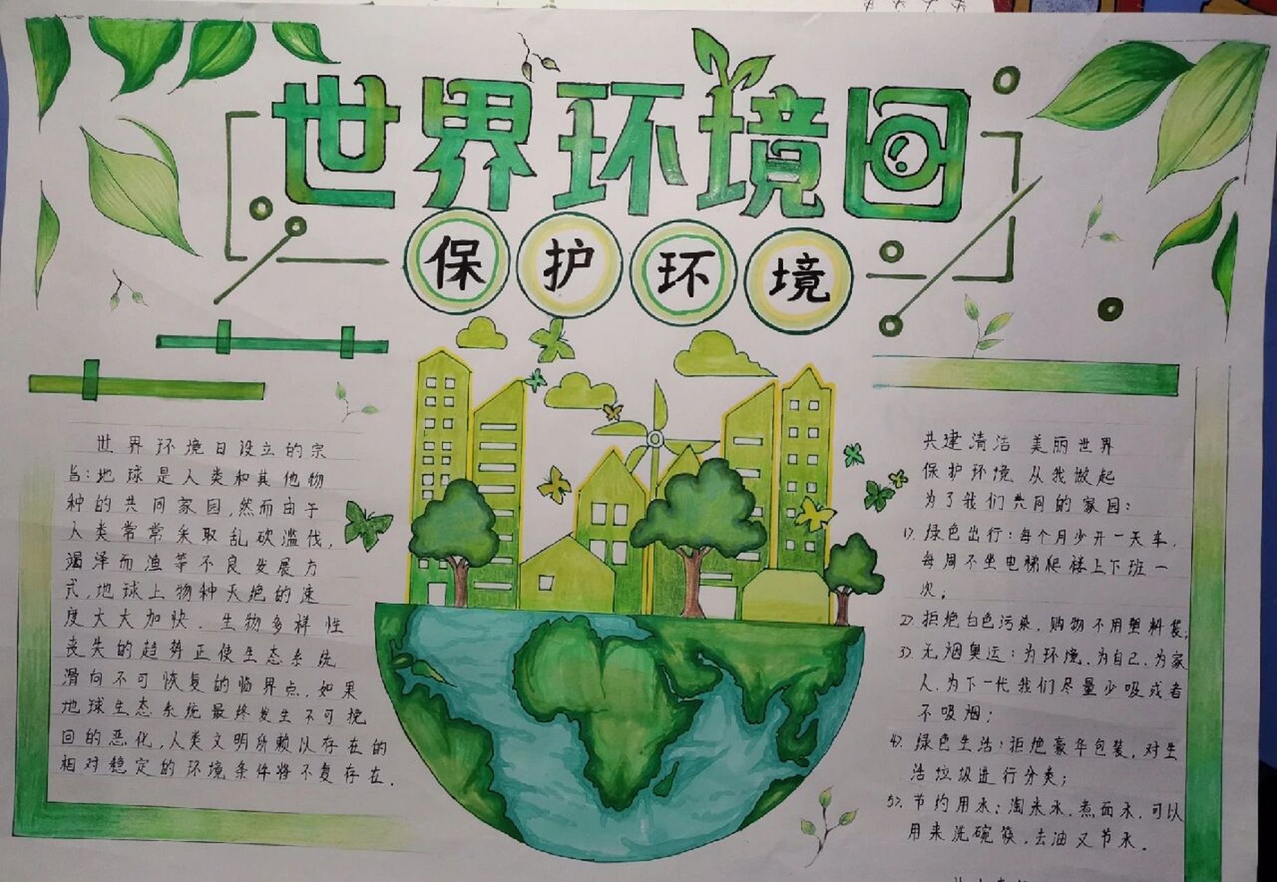 世界环境日手抄报