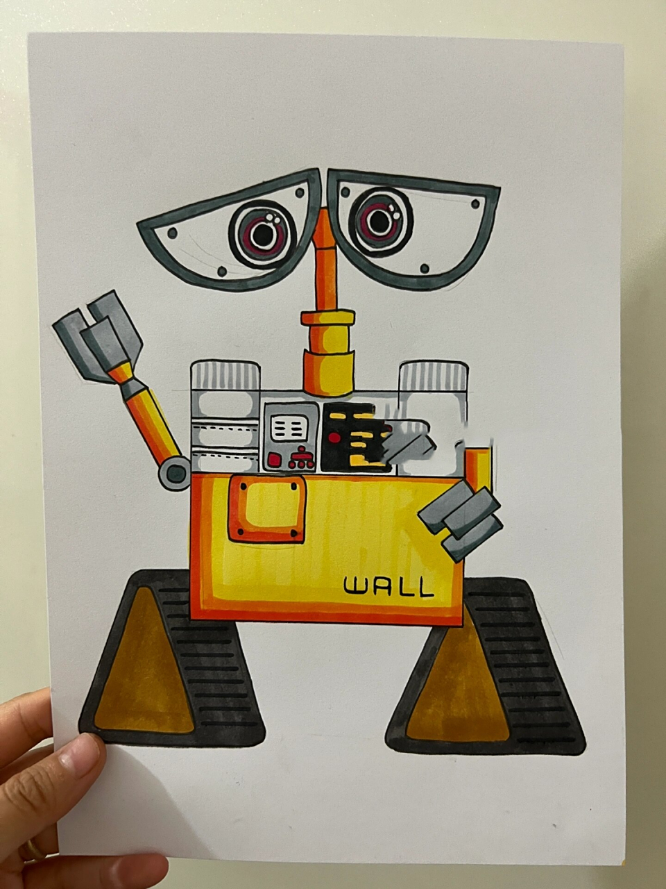 挑战100幅儿童画——第49幅【机器人瓦力】