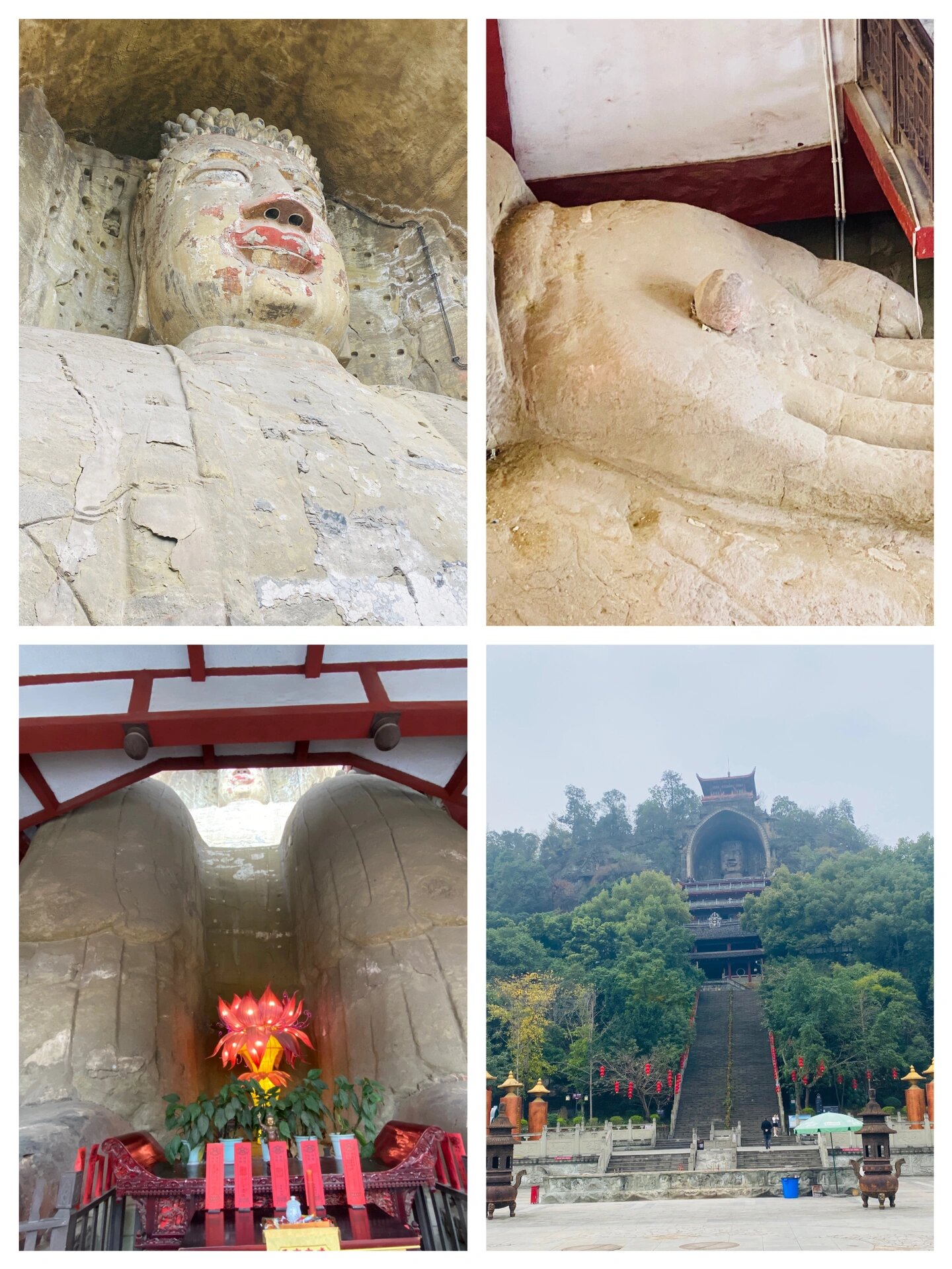 令人震撼的荣县大佛 大佛寺位于荣县城东,寺内最著名的是大佛摩崖造像