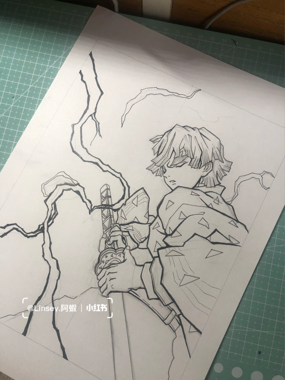 纸用反了看看这让人窒息的反光等干透感觉要好几个小时下一张画啥呢