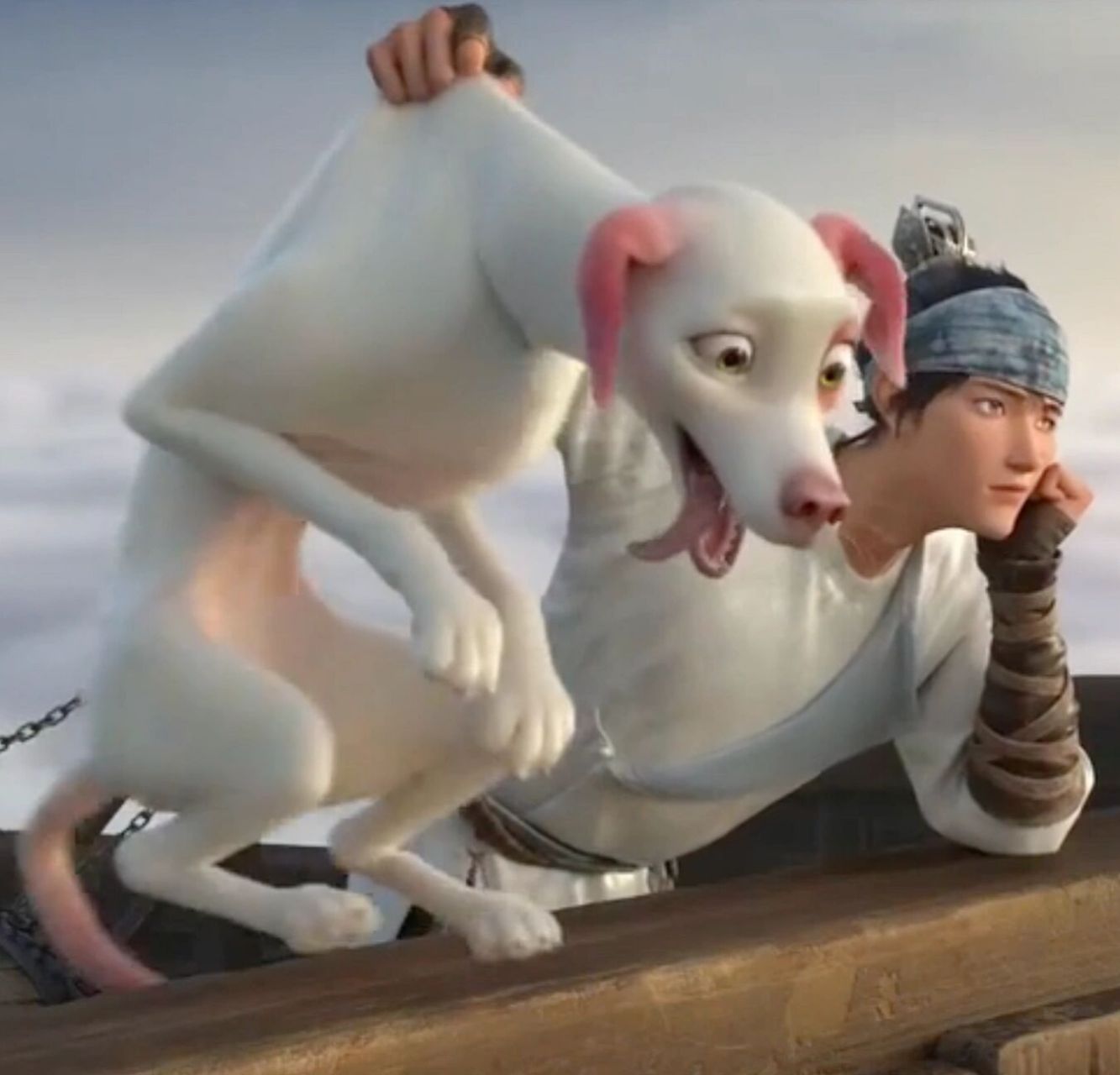 原来哮天犬是中华细狗 在《新神榜:杨戬》中哮天犬的形象的拟人形象属