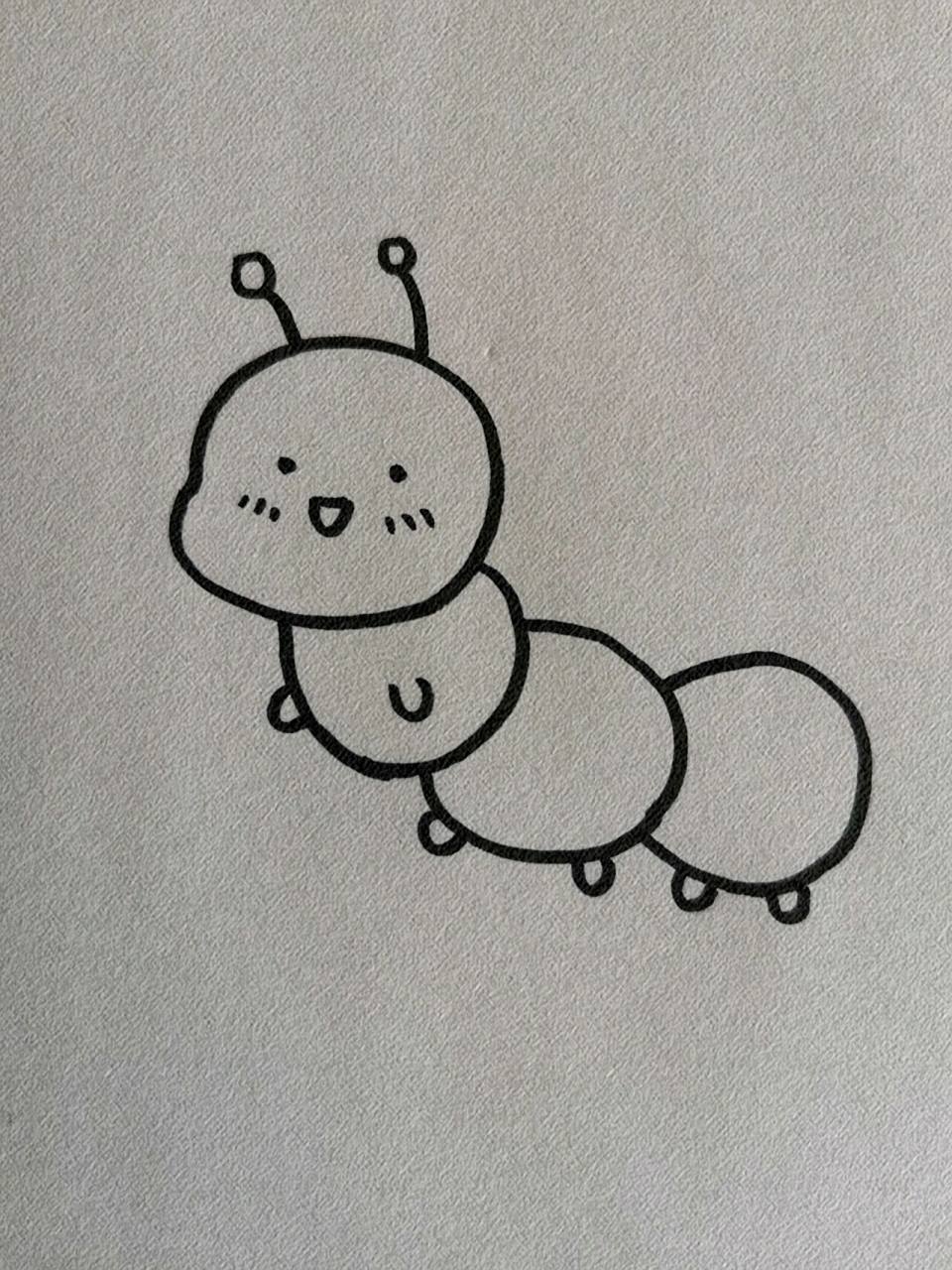 毛毛虫简笔画教程