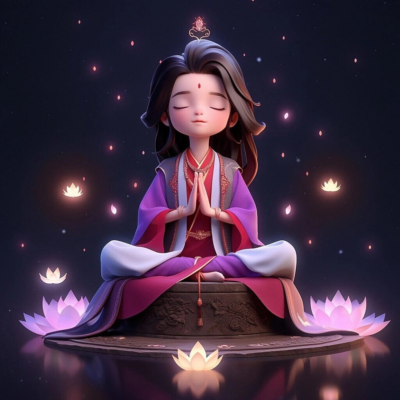 紫色系列之佛系/道系头像 #男生头像# #微信头像# #优质头像# #插画