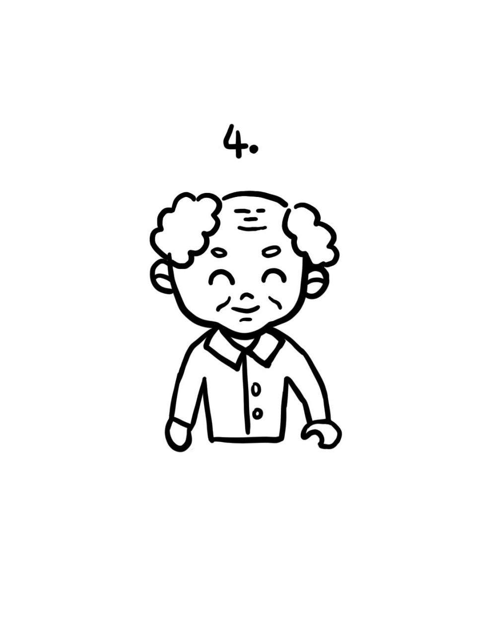 91手绘教程|如何画老爷爷?