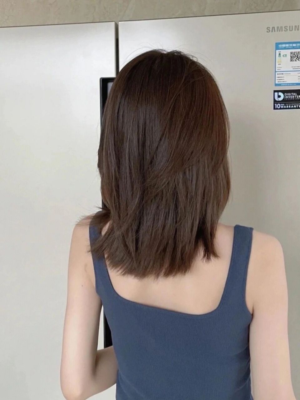 23年必火层次感中发 你们一直想看的层次感发型背面效果～很好看自然