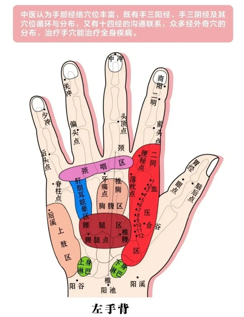 手部常用穴位图解& 拍手养生操 【养生知识搬运工】